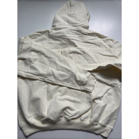 WATC Studios Oversized Pullover Hoodie Made In Portugal Size Large NEW! Cream - Picture 3 of 6